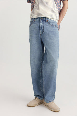 Jeans Wide Leg Medio Claro.