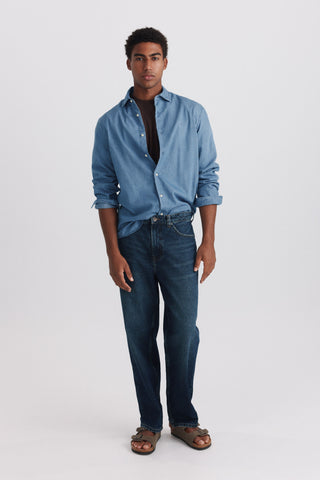 Jeans Wide Leg Oscuro.