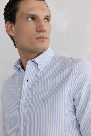 Camisa Manga Larga con Estampado Rayas