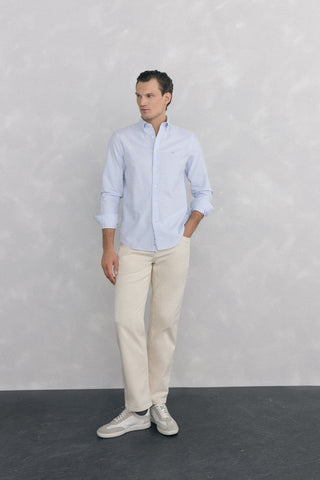 Camisa Manga Larga con Estampado Rayas