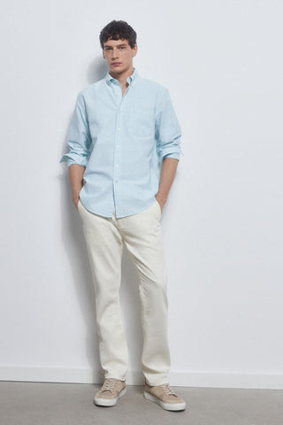 Camisa Slim Fit de Algodón
