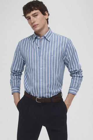 Camisa Slim Fit de Algodón