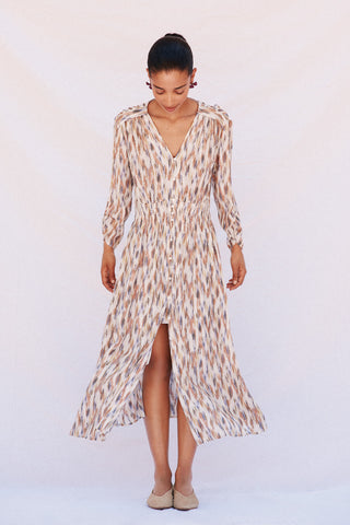 Vestido Manga Larga con Estampado