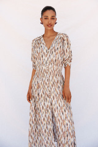 Vestido Manga Larga con Estampado