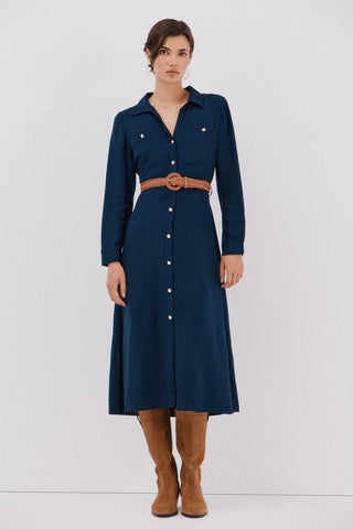 Vestido Camisero con Detalle Cinturón