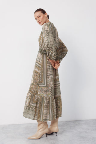 3.T.M.Vestid Print Patchwork Verde.
