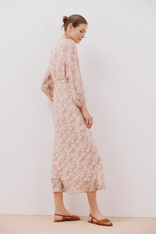 Vestido Cruzado con Estampado Floral