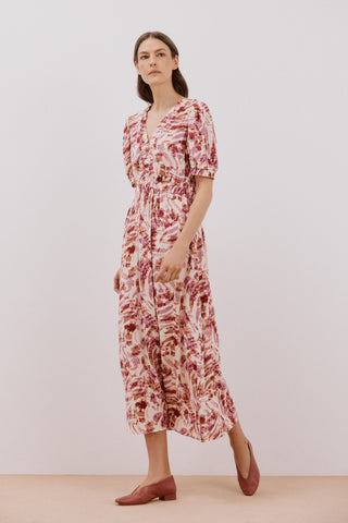 Vestido Manga Corta con Estampado