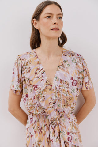 Vestido Manga Corta con Estampado