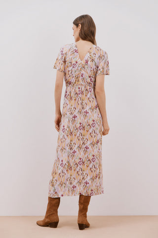 Vestido Manga Corta con Estampado