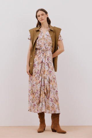 Vestido Manga Corta con Estampado