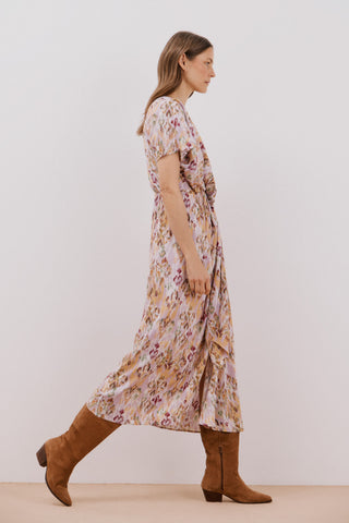 Vestido Manga Corta con Estampado