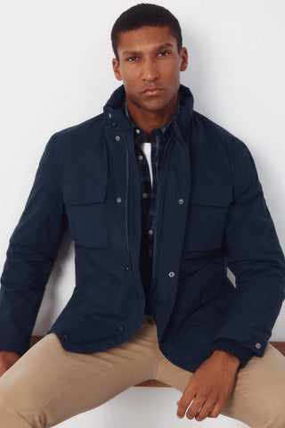 Long Jacket with Water-Resistant Fabric