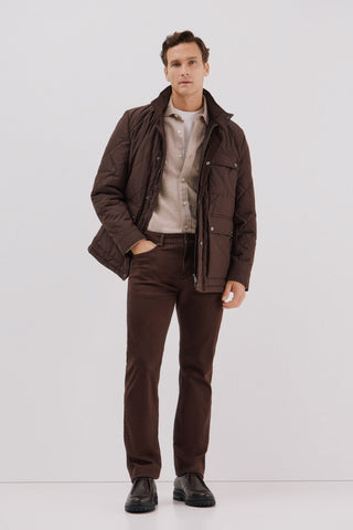 Chaqueta Regular Fit Acolchada con Bolsillos