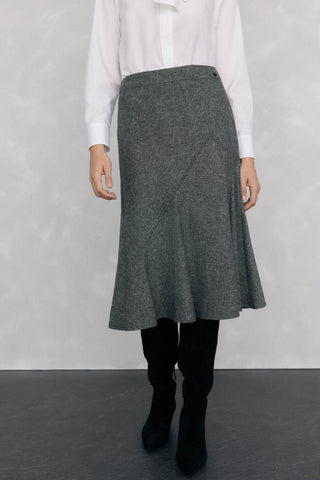 Botas Alta de Tacón con Efecto Ante