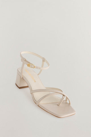 Sandalias de Tacón con Tiras Cruzadas