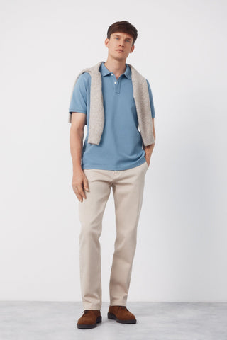 Polo Manga Corta con Logo Bordado