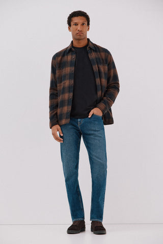 Camiseta Básica Cuello Redondo de Algodón