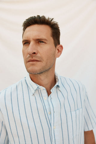 Camisa Manga Corta Estampado Rayas