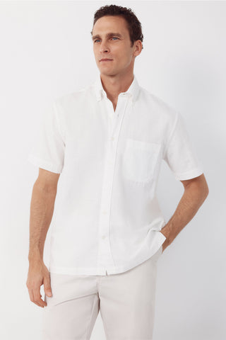 Camisa manga corta tejido de lino.