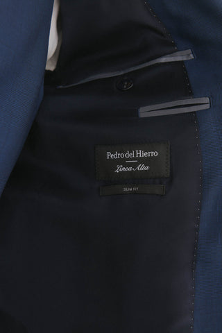 Blazer Slim Fit con Bolsillos Cuadro Gales
