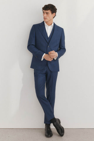 Blazer Slim Fit con Bolsillos Cuadro Gales