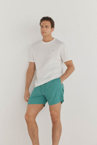 Bañador con Cintura Elástica Detalle Logo