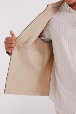 Camisa con Bolsillos Delanteros Algodón