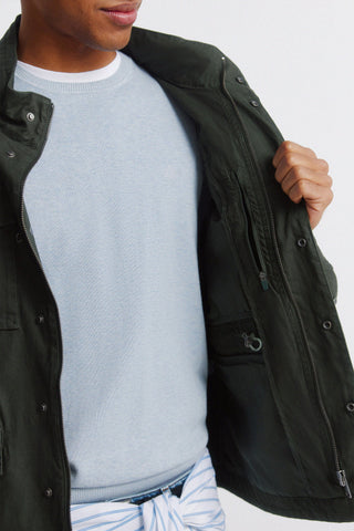 High Neck Short Jacket with Pockets