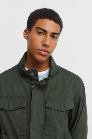 High Neck Short Jacket with Pockets