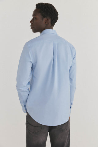 Camisa Manga Larga con Bolsillo de Algodón