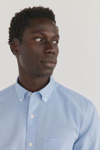 Camisa Manga Larga con Bolsillo de Algodón