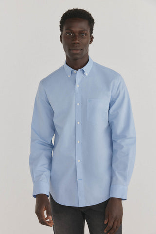 Camisa Manga Larga con Bolsillo de Algodón