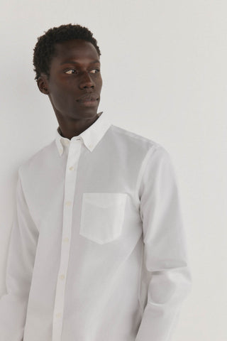 Camisa Manga Larga con Bolsillo de Algodón