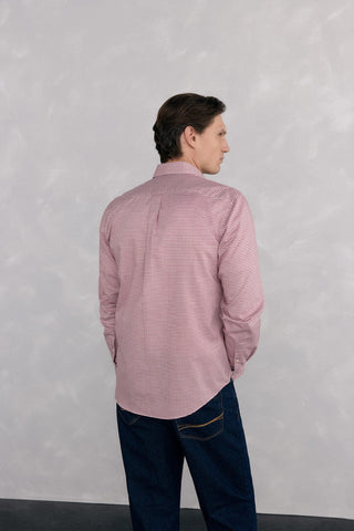 Camisa Manga Larga con Estampado Cuadros