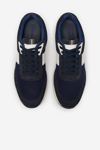 Tenis de Piel con Detalle de Raya