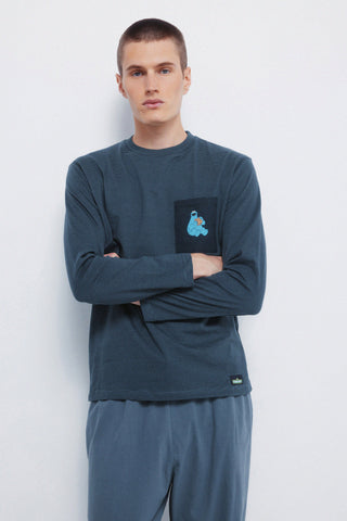 Set de Pijama 2 Piezas con Gráfico Cookie Monster