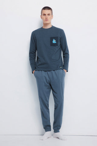 Set de Pijama 2 Piezas con Gráfico Cookie Monster