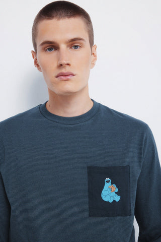 Set de Pijama 2 Piezas con Gráfico Cookie Monster