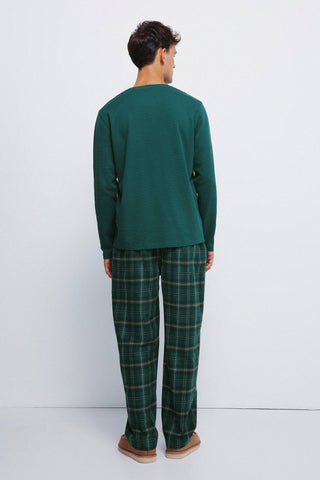 Set de Pijama 2 Piezas con Estampado Cuadros