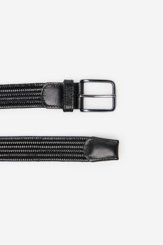Cinturón Trenzado con Hebilla Cuadrada, Hombre