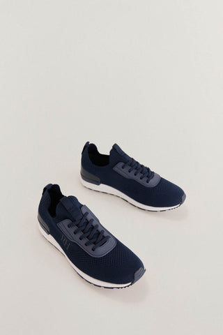 Tenis con Tejido Elástico y Logo, Hombre