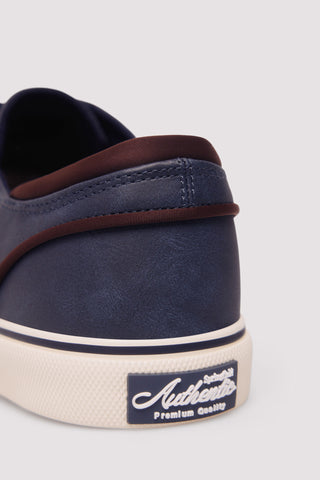 Tenis con Efecto Piel con Suela en Contraste