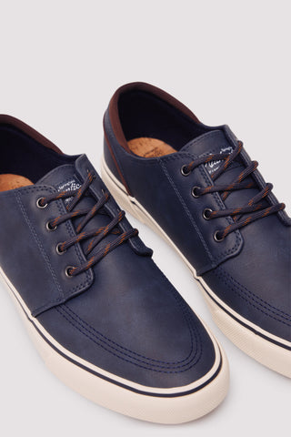 Tenis con Efecto Piel con Suela en Contraste