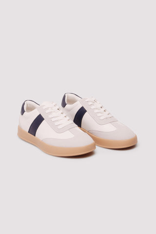 Tenis Efecto Piel con Detalle de Raya