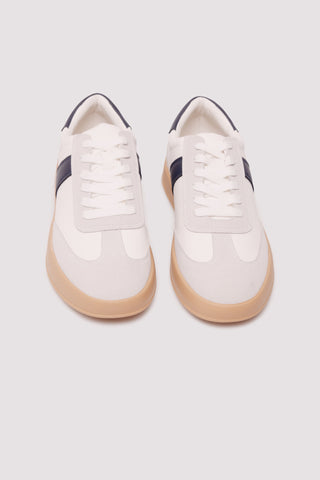 Tenis Efecto Piel con Detalle de Raya