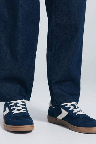 Tenis Estilo Retro con Efecto Piel