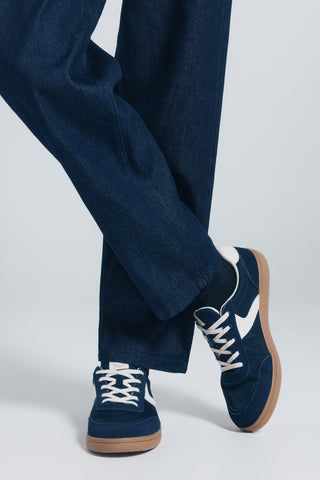 Tenis Estilo Retro con Efecto Piel