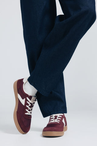 Tenis Estilo Retro con Efecto Piel