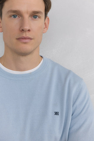 Sudadera Cuello Redondo con Logo Bordado